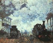 Claude Monet Arrival at St Lazare Station Germany oil painting reproduction